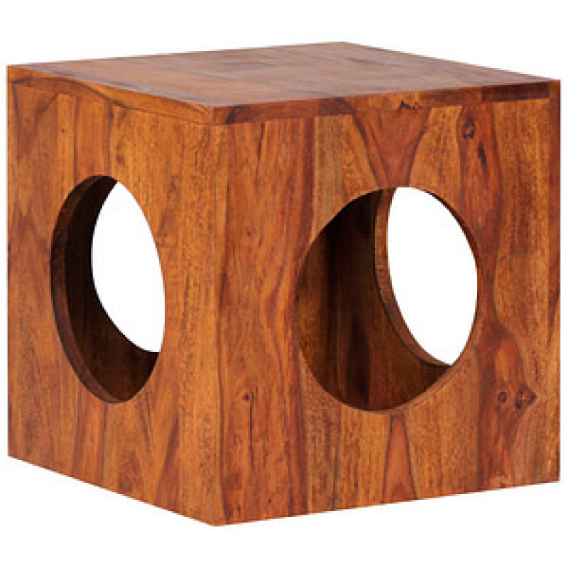 WOHNLING Beistelltisch quadratisch Massivholz sheesham 35,0 x 35,0 x 35,0 cm, 1 St. – Bild 1 von 7
