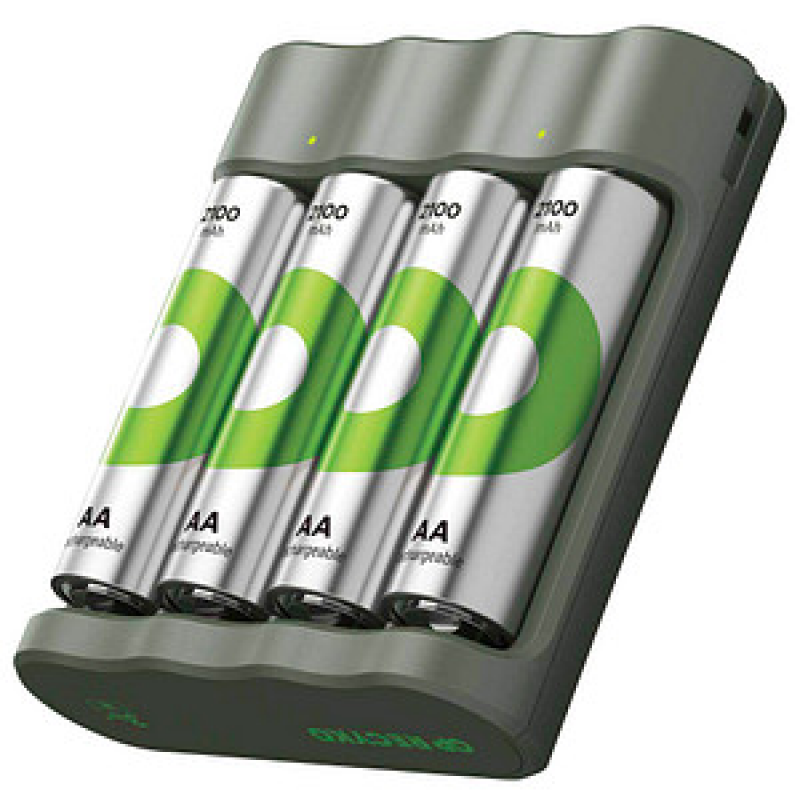 GP B441U + B441D 4-Port USB-Akku-Ladegerät inkl. Akkus – Bild 1 von 10