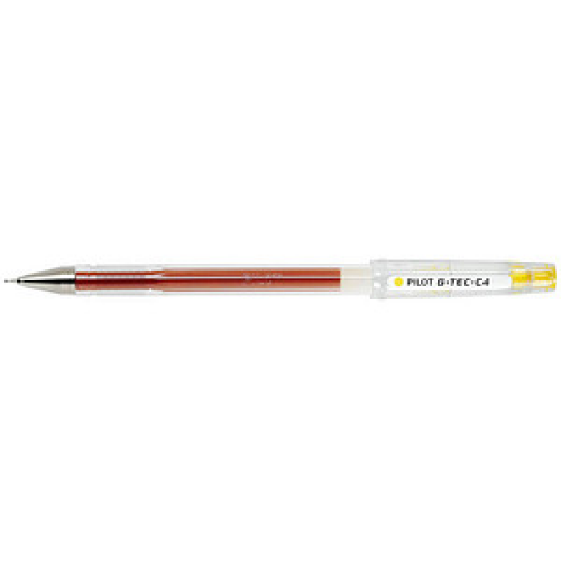 PILOT G-Tec C4 0.4 Gelschreiber transparent 0,4 mm, Schreibfarbe: gelb, 1 St.