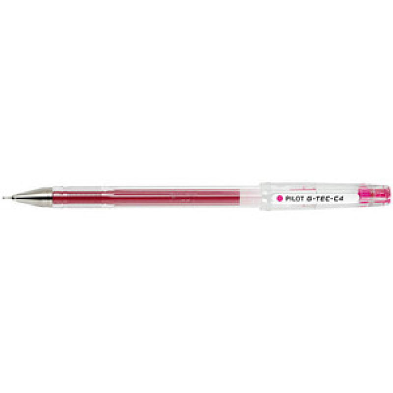 PILOT G-Tec C4 0.4 Gelschreiber transparent 0,4 mm, Schreibfarbe: pink, 1 St.
