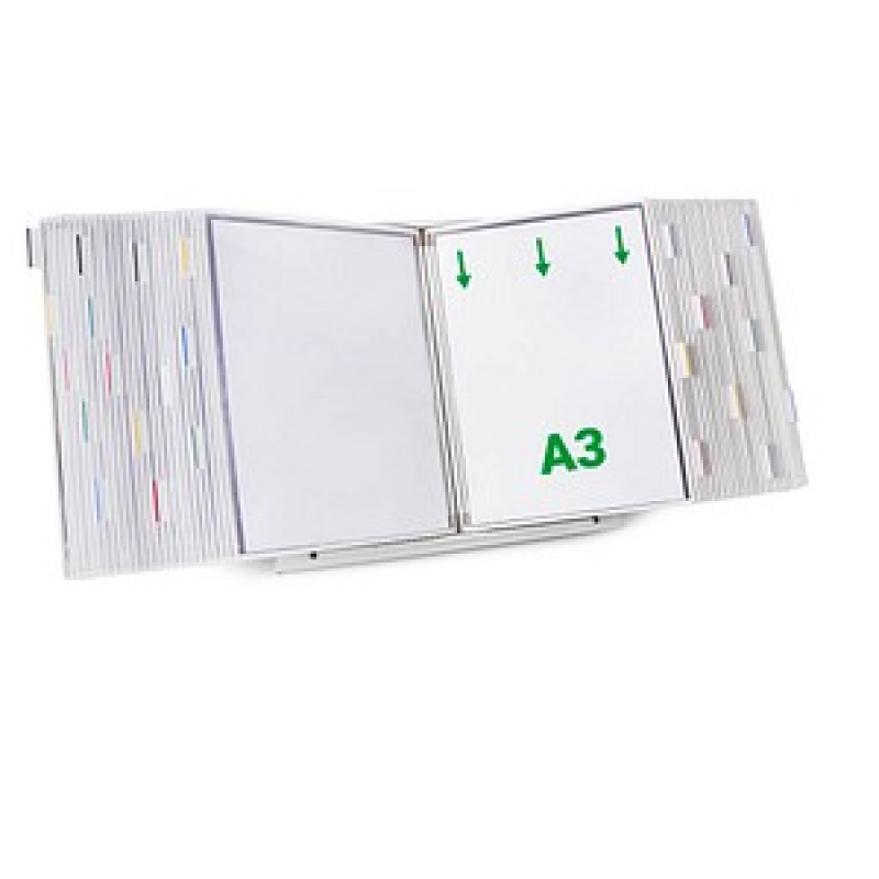 tarifold Sichttafelsystem 433502 DIN A3 weiß mit 50 St. Sichttafeln, 1 St.