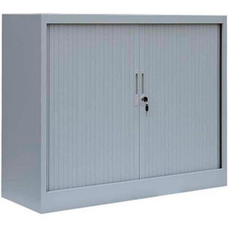 LÜLLMANN Schiebetürenschrank, 555130 lichtgrau 2 Fachböden 120,0 x 45,7 x 105,0 cm – Bild 1 von 4