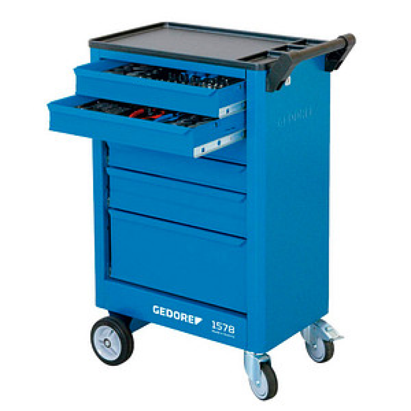 GEDORE 1578 Werkstattwagen blau 6 Schubladen – Bild 1 von 6