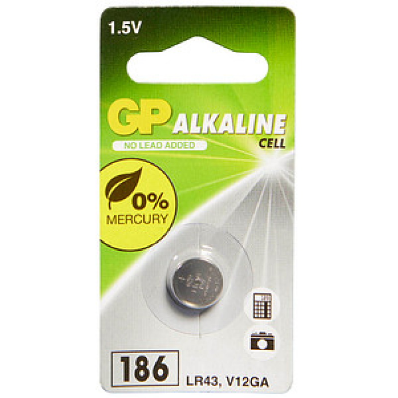 GP Knopfzelle LR43 Alkali-Mangan 1,5 V, 1 St. – Bild 1 von 7