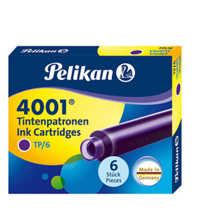 Pelikan Tintenpatronen für Füller 4001 TP/6 violett, 6 St.
