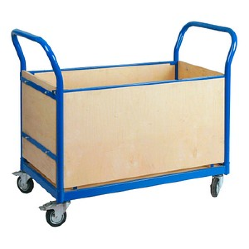 SZ Metall Transportwagen blau 100,0 x 50,0 x 90,0 cm bis 250,0 kg – Bild 1 von 2