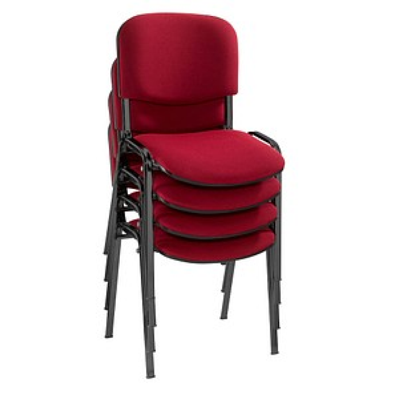 Nowy Styl Besucherstühle Iso ISO BLACK 1.3 C29 bordeaux Stoff, 4 St. – Bild 1 von 3