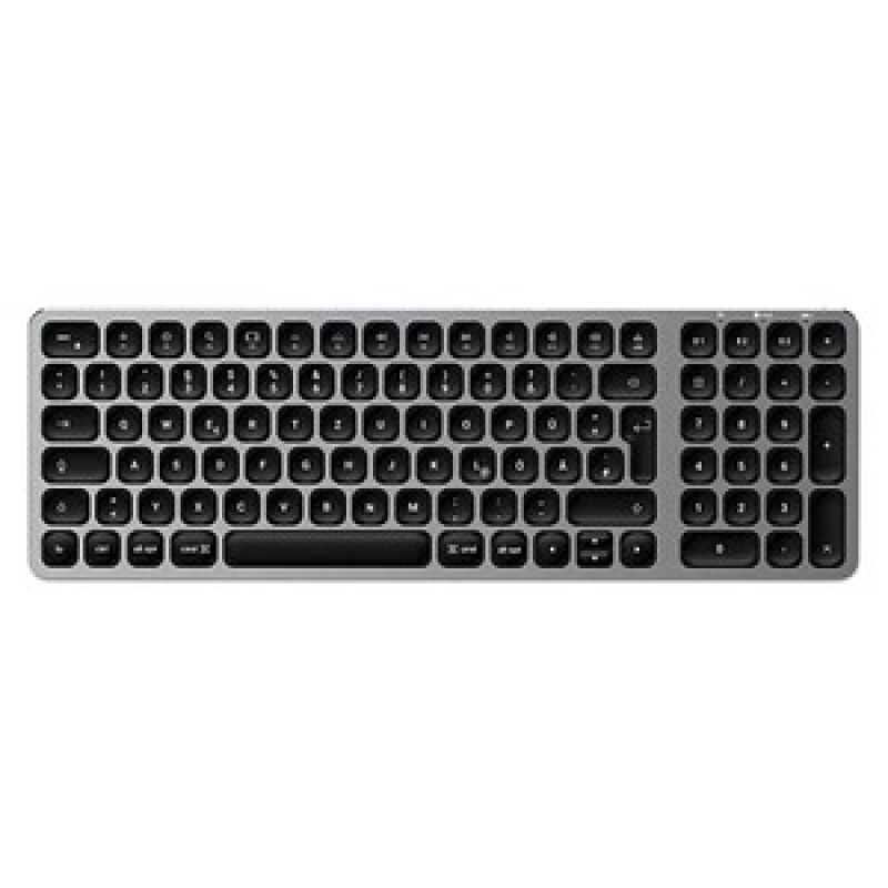 SATECHI Compact Backlit Bluetooth Tastatur kabellos grau, silber – Bild 1 von 8