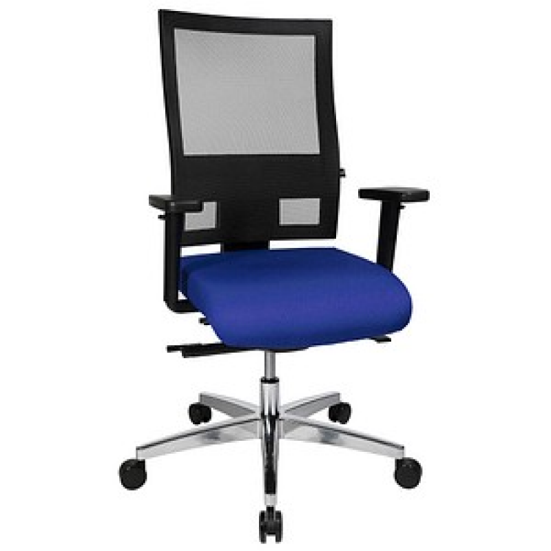 Topstar Bürostuhl Sitness 60, PS69BH W56 Stoff blau, Gestell alu – Bild 1 von 5