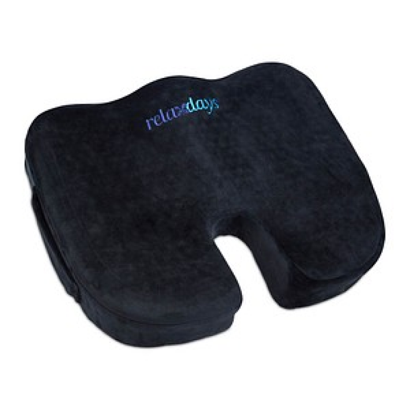 relaxdays Sitzkissen Orthopädisch schwarz, 1 St. – Bild 1 von 7