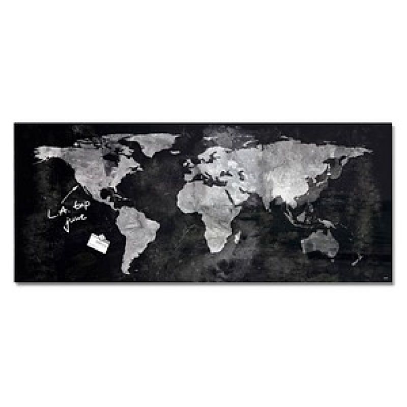 SIGEL Glas-Magnettafel artverum® 130,0 x 55,0 cm World-Map – Bild 1 von 10