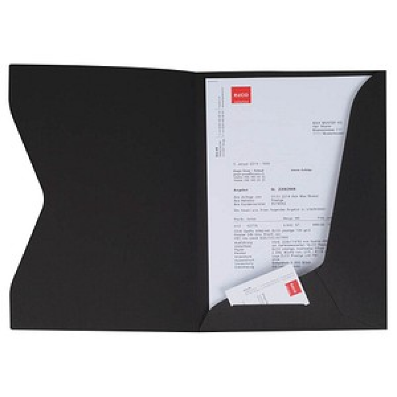 ELCO Angebotsmappen Prestige DIN A4 schwarz, 10 St. – Bild 1 von 2
