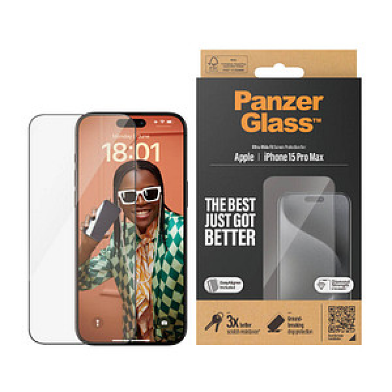 PanzerGlass™ UWF mit Applikator Display-Schutzglas für Apple iPhone 15 Pro Max – Bild 1 von 4