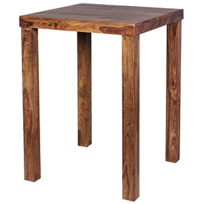 WOHNLING Bistrotisch quadratisch Massivholz braun 80,0 x 80,0 x 110,0 cm, 1 St. – Bild 1 von 6