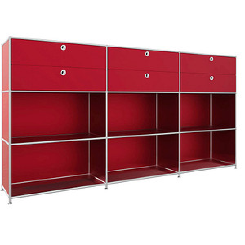 viasit Sideboard System4, 83915 rubinrot 227,9 x 40,4 x 118,2 cm, 1 St. – Bild 1 von 4