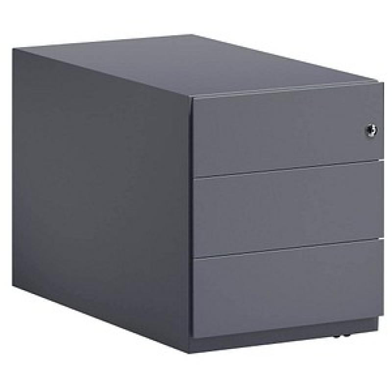 BISLEY Note Rollcontainer anthrazit 3 Auszüge 42,0 x 77,5 x 49,5 cm – Bild 1 von 5