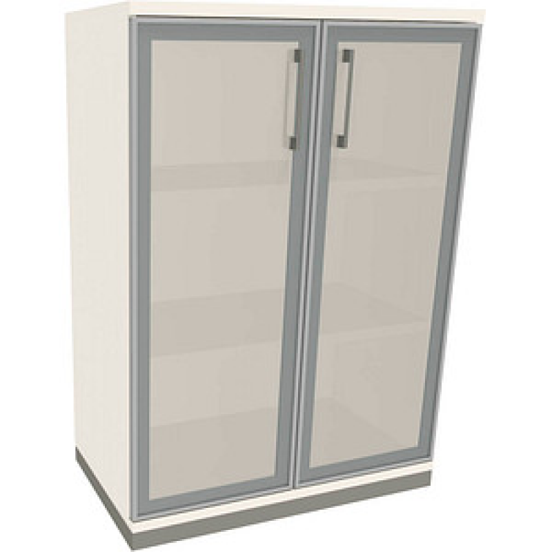 fm Aktenschrank Oldenburg, 4260672331864 weiß, Acrylglas satiniert 2 Fachböden 80,0 x 44,2 x 113,3 cm – Bild 1 von 2