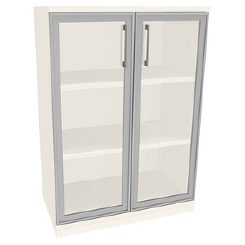 fm Aktenschrank Oldenburg, 4260672331918 weiß, Acrylglas klar 2 Fachböden 80,0 x 44,2 x 113,3 cm – Bild 1 von 2