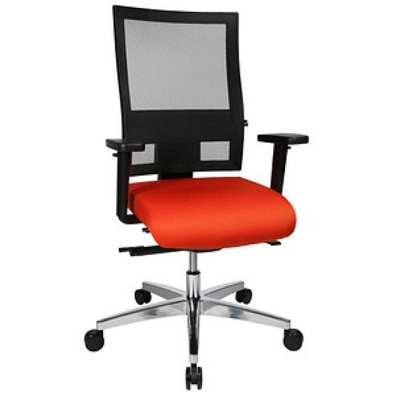 Topstar Bürostuhl Sitness 60, PS69BH W54 Stoff orange, Gestell alu – Bild 1 von 5