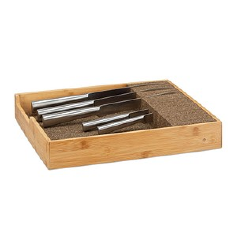 relaxdays XL Messer-Schubladeneinsatz braun 1 St. – Bild 1 von 7