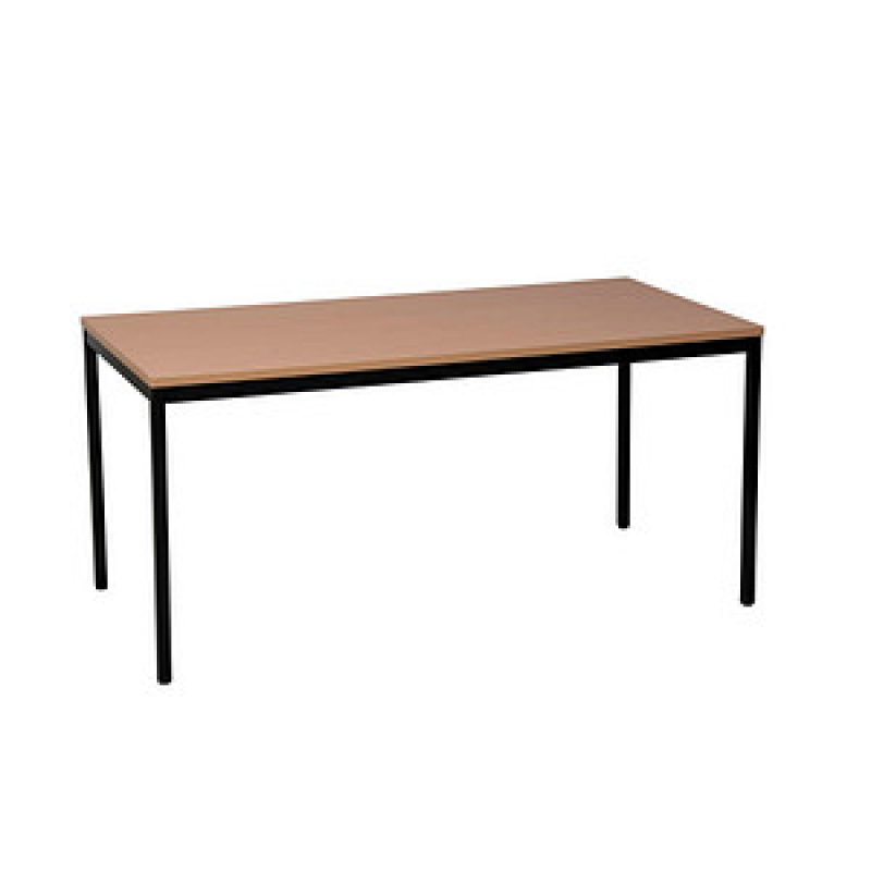 Gürkan Mehrzwecktisch buche rechteckig, Vierkantrohr schwarz, 200,0 x 100,0 x 75,0 cm – Bild 1 von 4