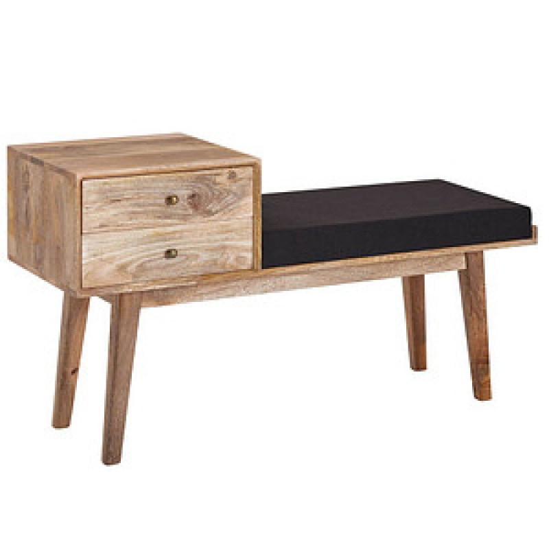 WOHNLING Sitzbank WL6.485 schwarz Stoff 120,0 cm – Bild 1 von 7