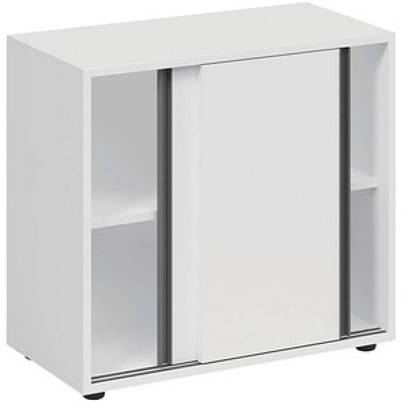 fm Schiebetürenschrank home office, 4260672333219 weiß 1 Fachboden 80,0 x 40,0 x 73,4 cm – Bild 1 von 3