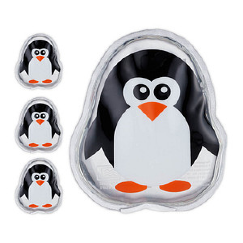 relaxdays Kühlpads Pinguin 10046696_998 transparent 9,0 x 11,0 cm, 4 St. – Bild 1 von 7