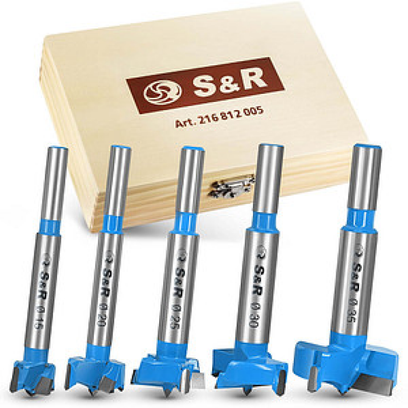 S&R Holzbohrer-Set, 5-tlg.: 15, 20, 25, 30, 35 mm – Bild 1 von 8