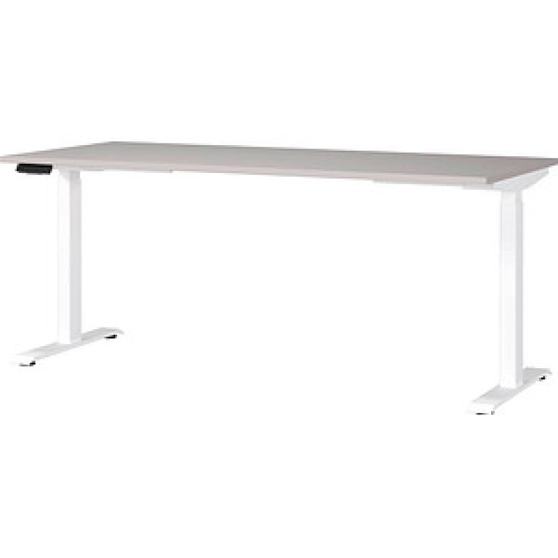 GERMANIA JET höhenverstellbarer Schreibtisch kaschmir rechteckig, T-Fuß-Gestell weiß 180,0 x 80,0 cm – Bild 1 von 6