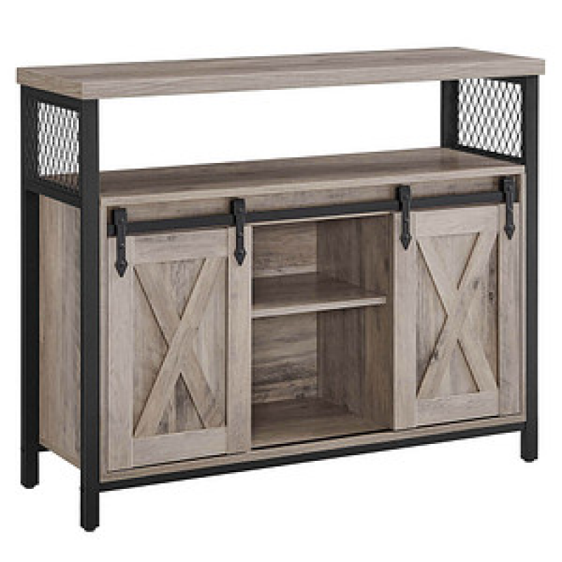 VASAGLE Sideboard, LSC092B02 grau 100,0 x 33,0 x 80,0 cm, 1 St. – Bild 1 von 10