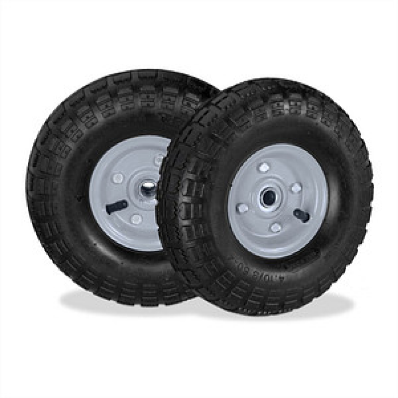 relaxdays Sackkarrenräder luftbereift schwarz, grau Stahl Felgen, Achse 1,6 cm – Bild 1 von 6