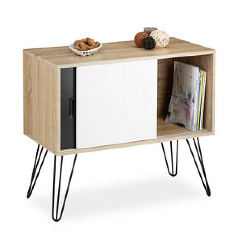 relaxdays Kommode, 10020348_0 braun 80,0 x 40,0 x 70,0 cm, 1 St. – Bild 1 von 7