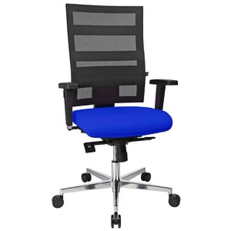 Topstar Bürostuhl Sitness X-Pander Plus, SI959WGT380 Stoff blau, Gestell alu – Bild 1 von 5