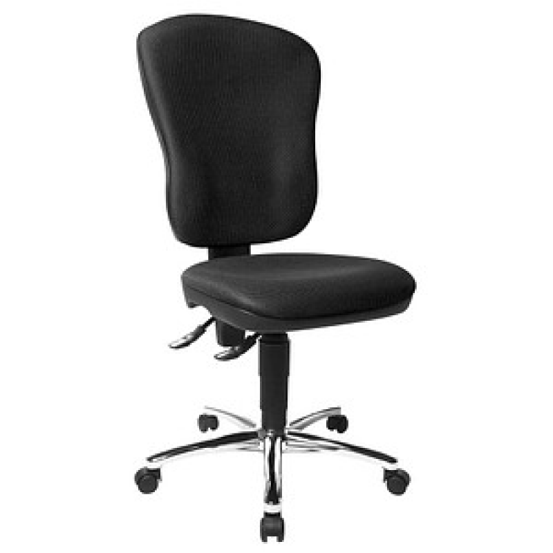 Topstar Bürostuhl Steel Point 80, 8189 BB0 Stoff schwarz, Gestell chrom – Bild 1 von 4