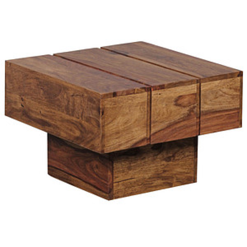WOHNLING Beistelltisch quadratisch Massivholz sheesham 44,0 x 44,0 x 30,0 cm, 1 St. – Bild 1 von 7