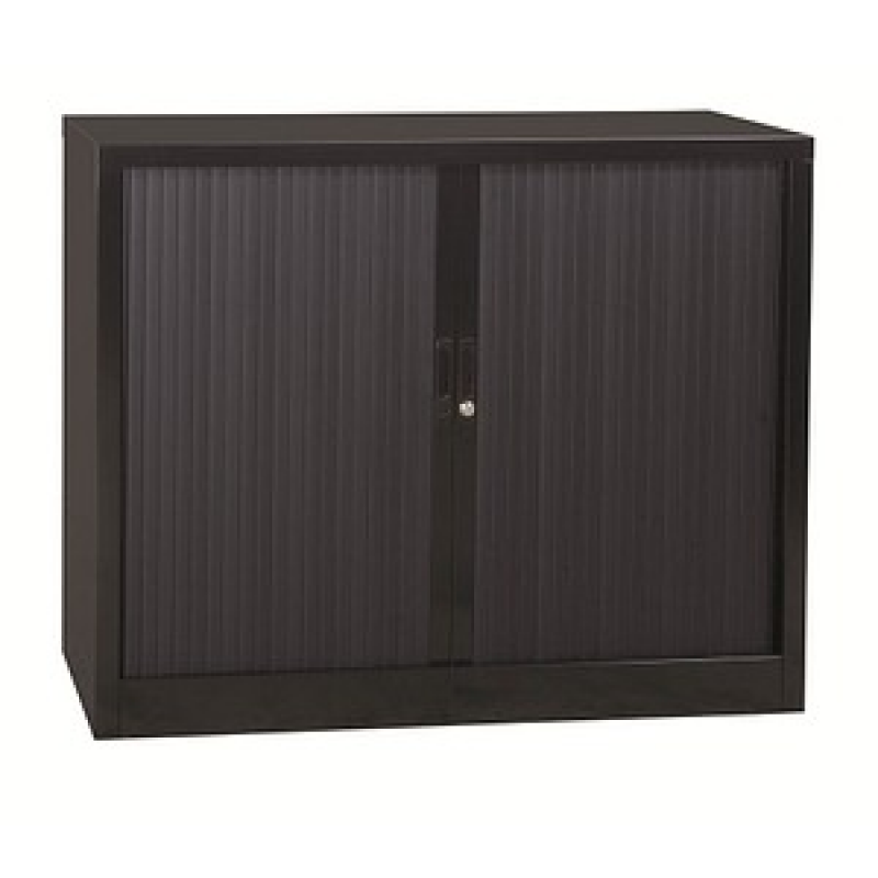 Gürkan Rollladenschrank schwarz 2 Fachböden 120,0 x 46,0 x 105,0 cm – Bild 1 von 3