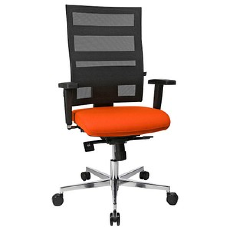 Topstar Bürostuhl Sitness X-Pander Plus, SI959WGT340 Stoff orange, Gestell alu – Bild 1 von 4