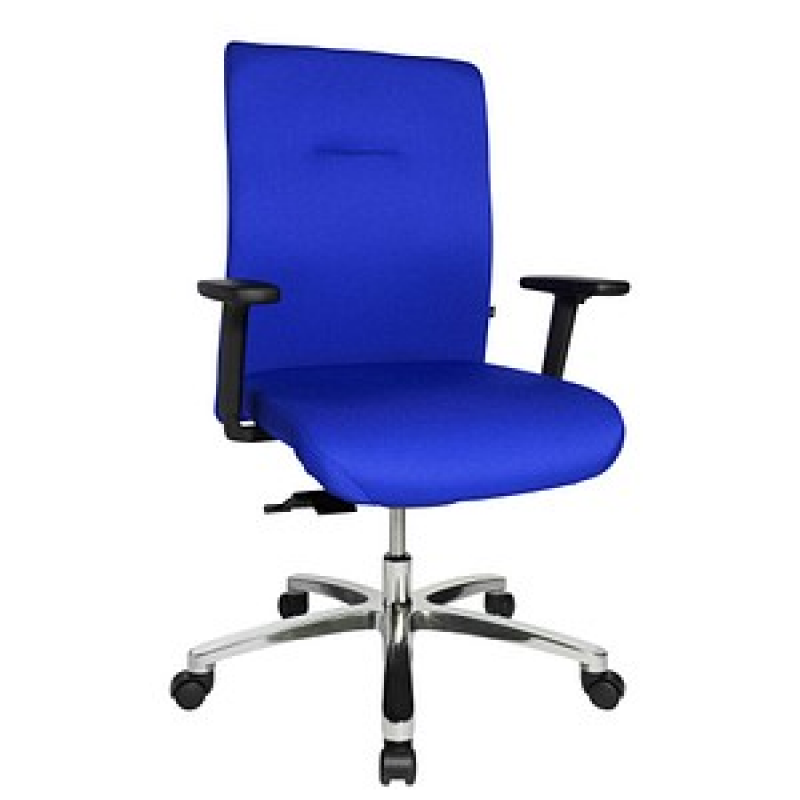 Topstar XXL Bürostuhl Big Star 10, BT190T W56 Stoff blau, Gestell alu – Bild 1 von 4