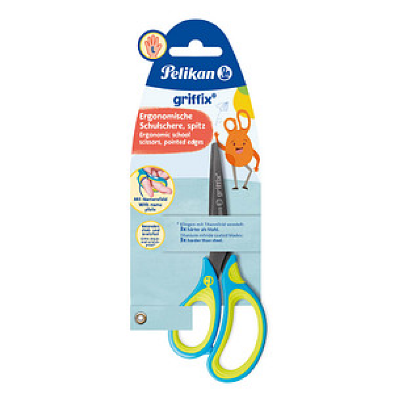 Pelikan Linkshänder-Papierschere griffix® blau-gelb 14,0 cm – Bild 1 von 4