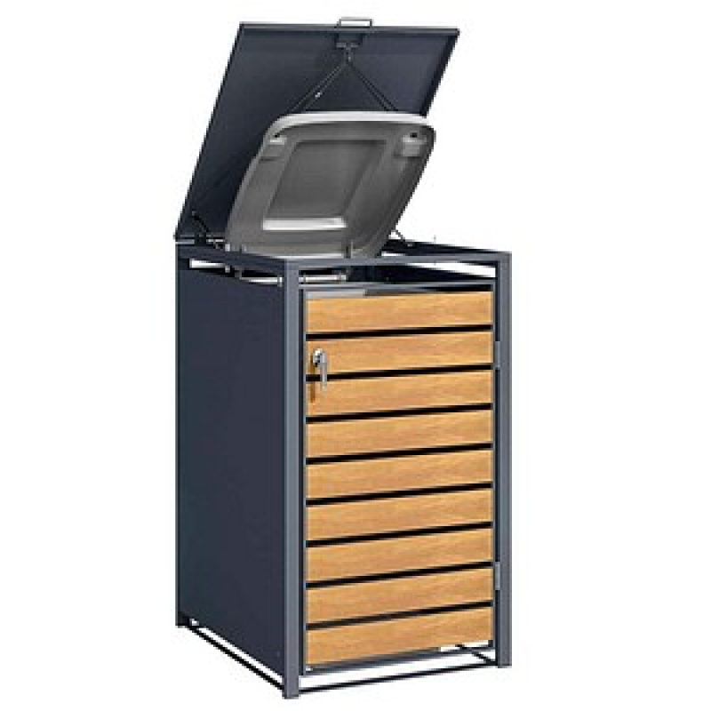 phoenix GB1168AWK Mülltonnenbox anthrazit, eiche, 1 St. – Bild 1 von 11