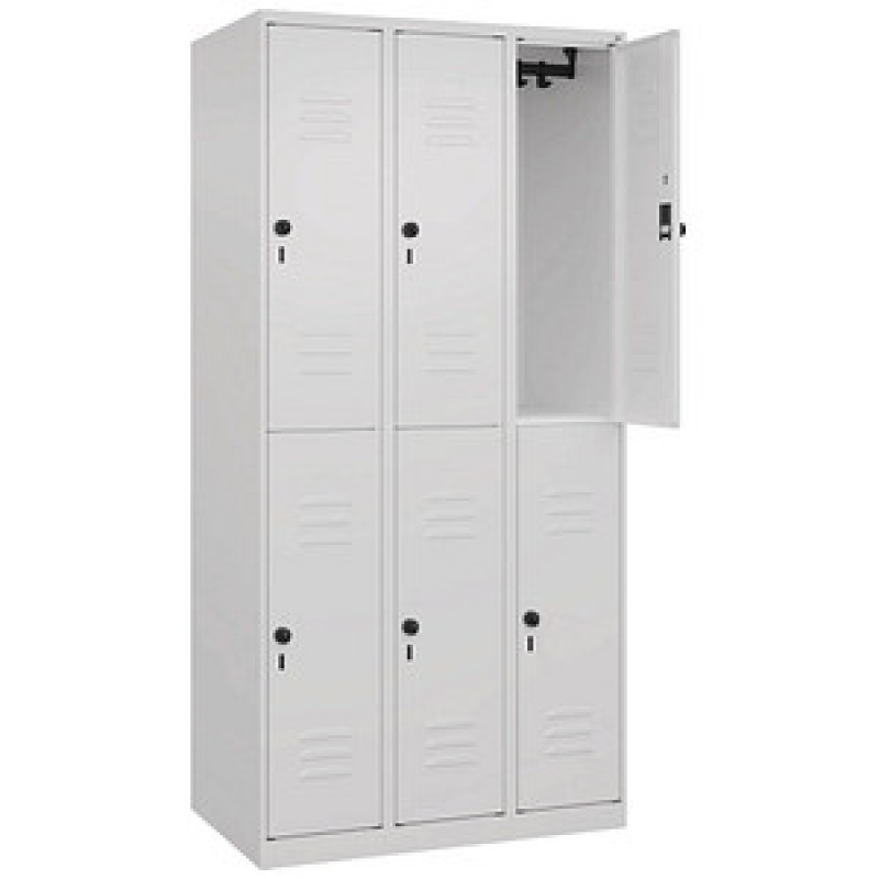 CP Spind Classic Plus verkehrsweiß 080300-30 S10012, 6 Schließfächer 90,0 x 50,0 x 185,0 cm – Bild 1 von 4