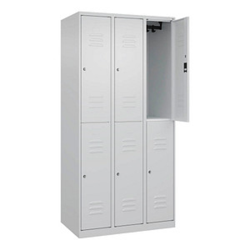 CP Spind Classic Plus lichtgrau 080300-30 S10032, 6 Schließfächer 90,0 x 50,0 x 185,0 cm – Bild 1 von 3