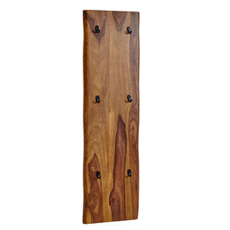 WOHNLING Wandgarderobe WL6.548 sheesham Holz 6 Haken 40,0 x 140,0 cm, 1 St. – Bild 1 von 6