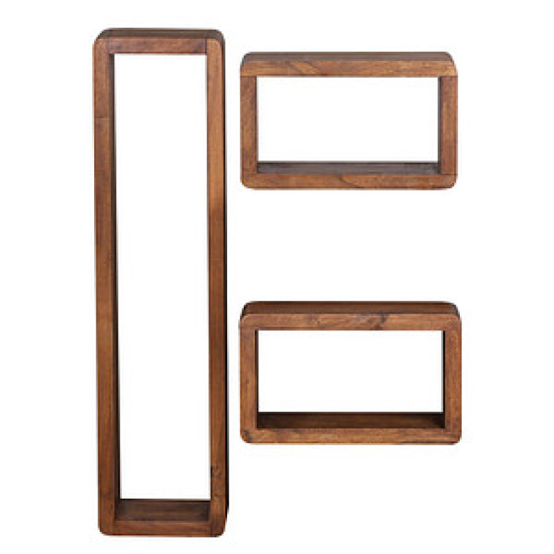 WOHNLING Wandregale sheesham 80,0 x 15,0 x 20,0 cm, 1 St. – Bild 1 von 6