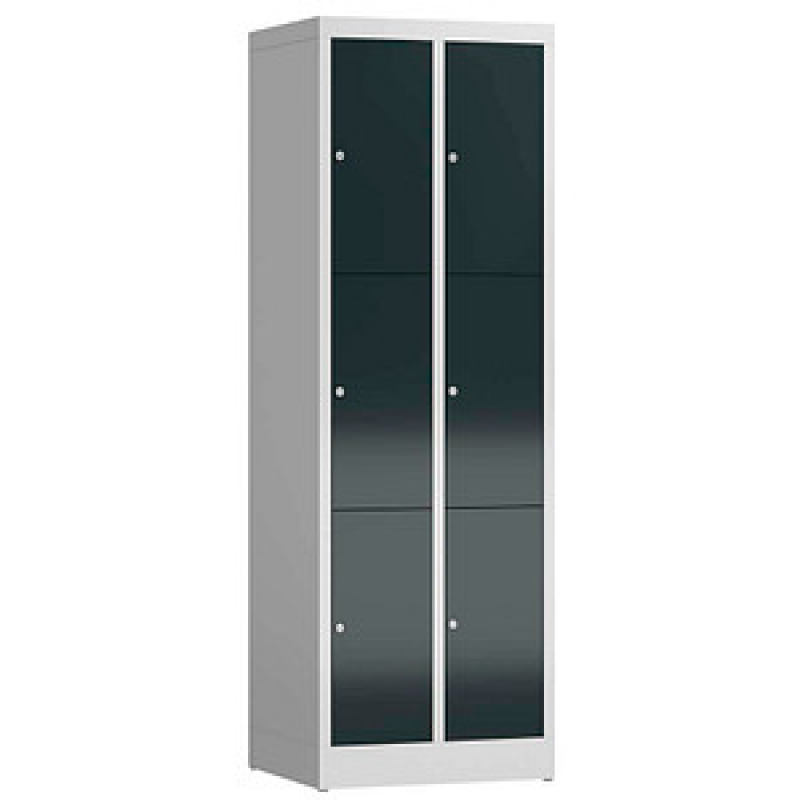 ClassiX Schließfachschrank anthrazit, lichtgrau X-520328, 6 Schließfächer 59,0 x 50,0 x 180,0 cm – Bild 1 von 2