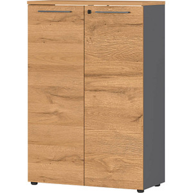 GERMANIA Aktenschrank Agenda Home, 4232-564 grafit, grandson-eiche 2 Fachböden 80,0 x 40,0 x 120,0 cm – Bild 1 von 10