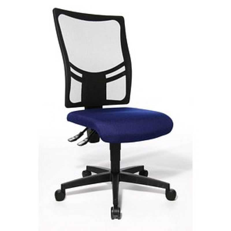 Topstar Bürostuhl Net Point 10, NX200 G26 Stoff blau, Gestell schwarz – Bild 1 von 4
