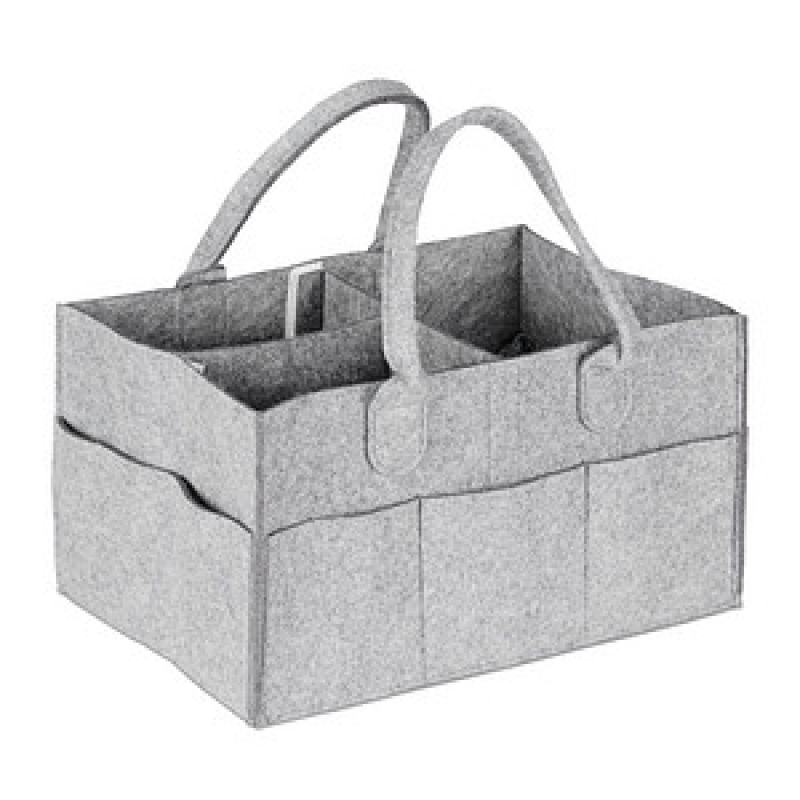 relaxdays Wickeltasche grau – Bild 1 von 9