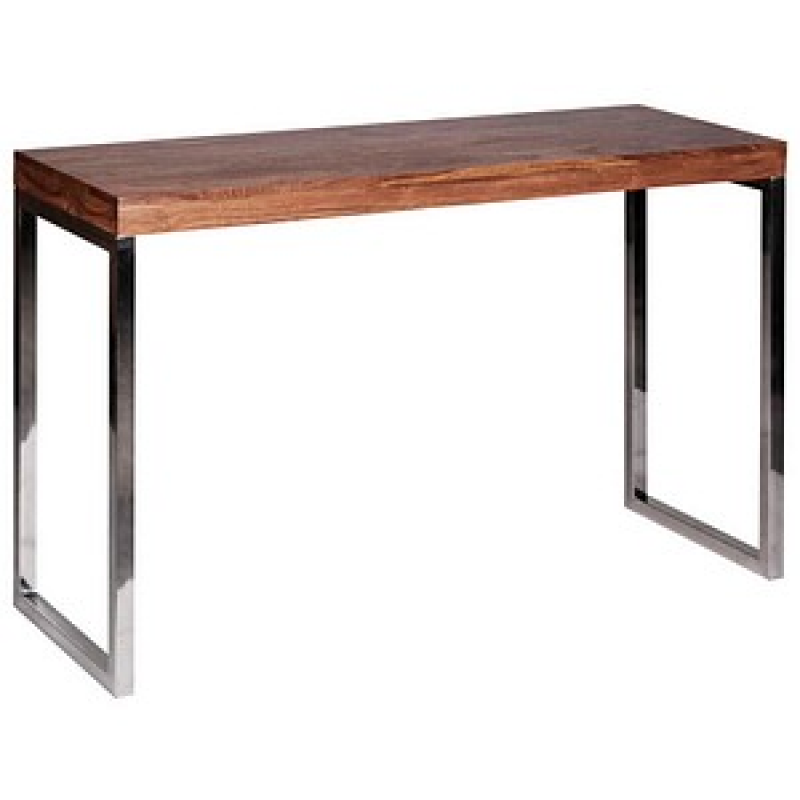 WOHNLING Schreibtisch braun rechteckig, Kufen-Gestell chrom 120,0 x 45,0 cm – Bild 1 von 8